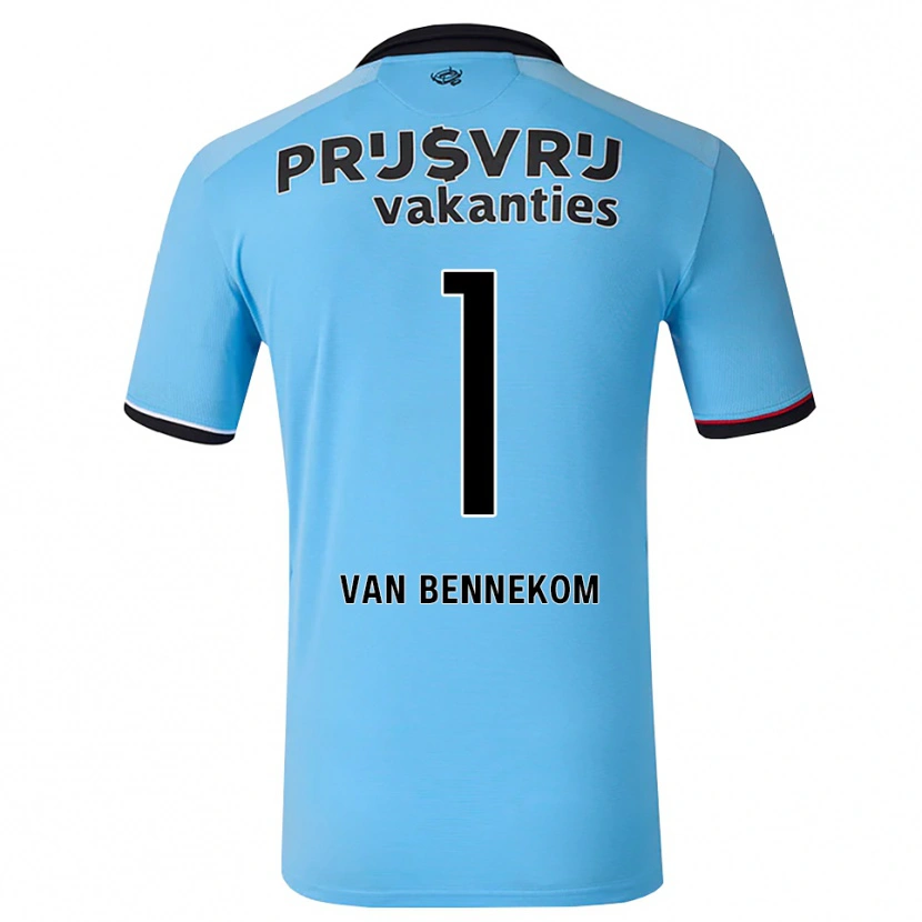 Danxen Criança Camisola Duron Van Bennekom #1 Deepskyblue Preto Vermelho Alternativa 2026/27 Camisa