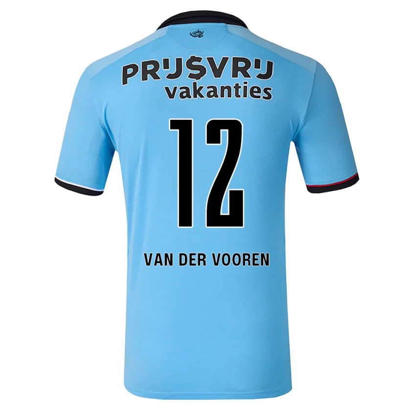 Danxen Criança Camisola Remy Van Der Vooren #12 Deepskyblue Preto Vermelho Alternativa 2026/27 Camisa
