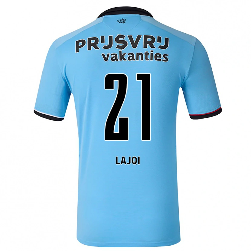 Danxen Criança Camisola Merlind Lajqi #21 Deepskyblue Preto Vermelho Alternativa 2026/27 Camisa