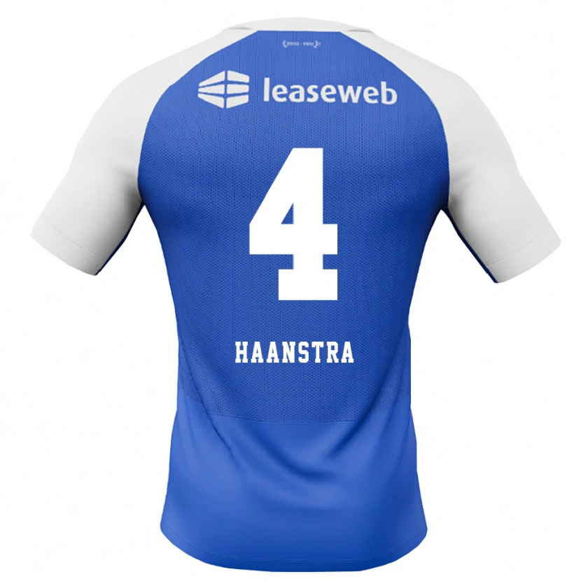 Danxen Criança Camisola Jeen Haanstra #4 Dodgerblue Vermelho Branco Alternativa 2026/27 Camisa