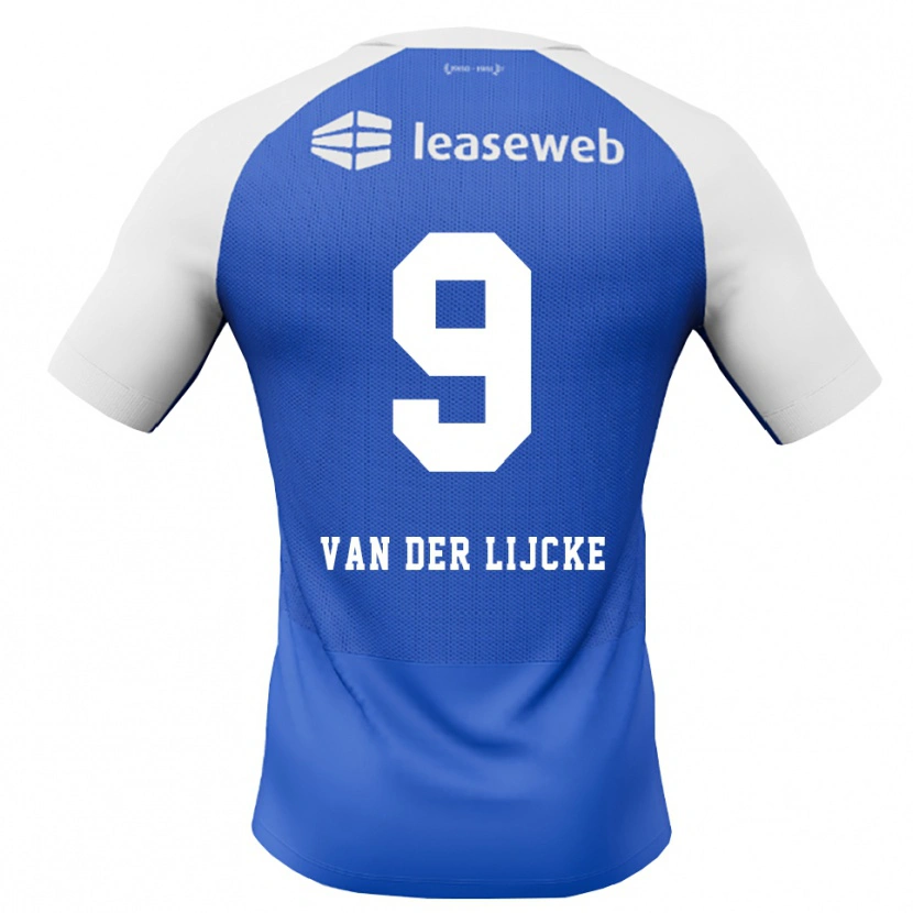 Danxen Criança Camisola Donny Van Der Lijcke #9 Dodgerblue Vermelho Branco Alternativa 2026/27 Camisa
