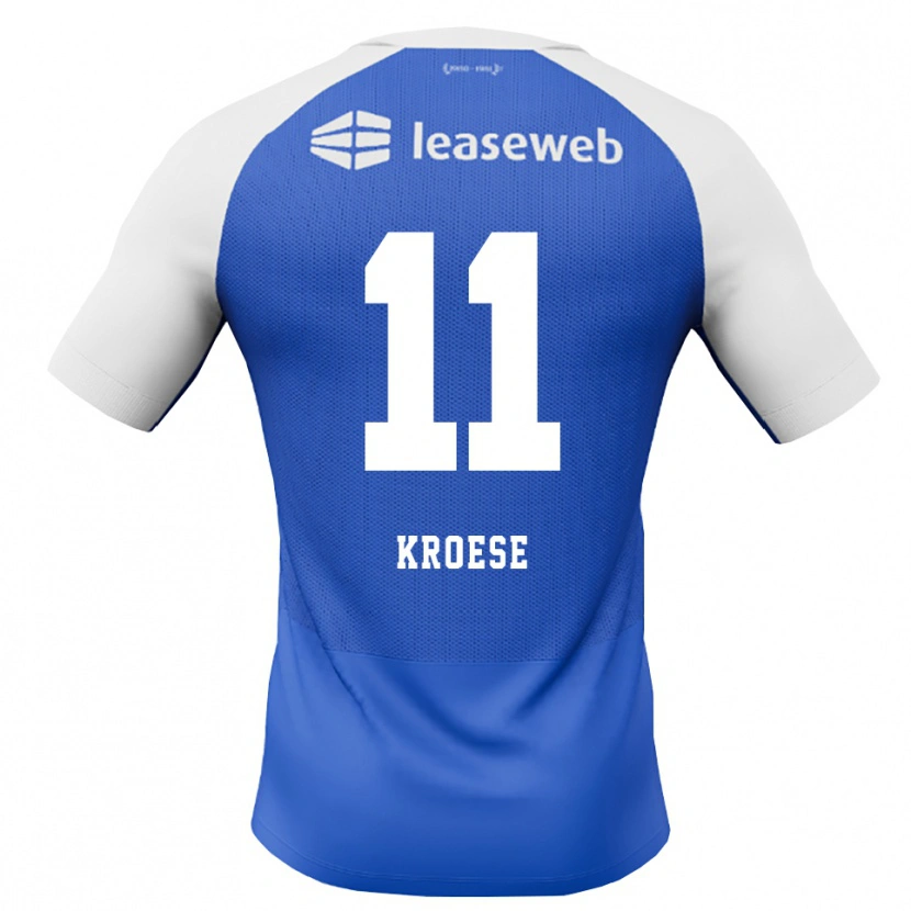 Danxen Criança Camisola Fieke Kroese #11 Dodgerblue Vermelho Branco Alternativa 2026/27 Camisa
