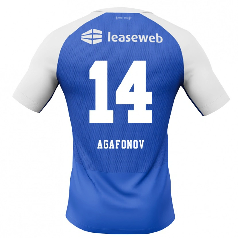 Danxen Criança Camisola Anton Agafonov #14 Dodgerblue Vermelho Branco Alternativa 2026/27 Camisa
