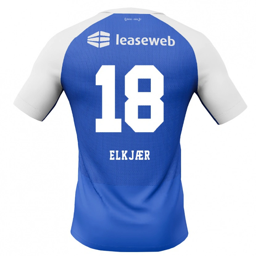 Danxen Criança Camisola Frej Elkjær #18 Dodgerblue Vermelho Branco Alternativa 2026/27 Camisa