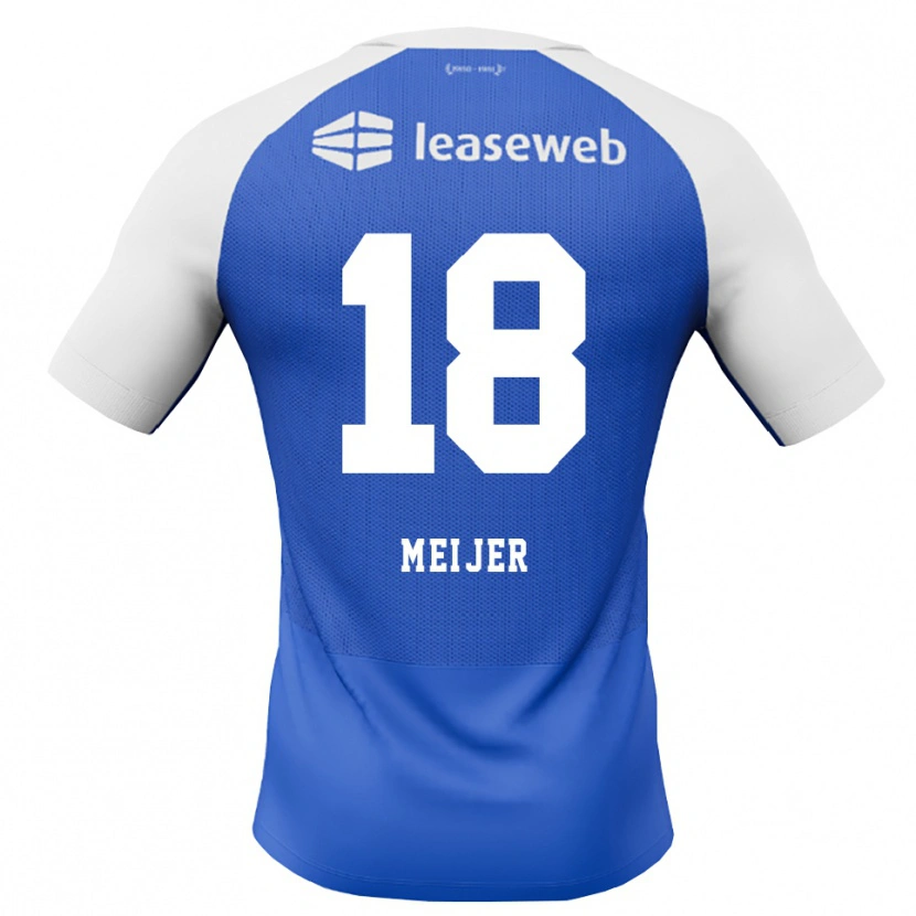 Danxen Criança Camisola Noah Meijer #18 Dodgerblue Vermelho Branco Alternativa 2026/27 Camisa