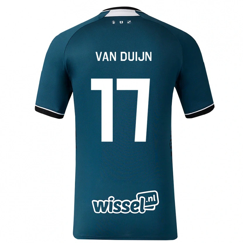 Danxen Criança Camisola Sem Van Duijn #17 Darkslategray Branco Alternativa 2026/27 Camisa