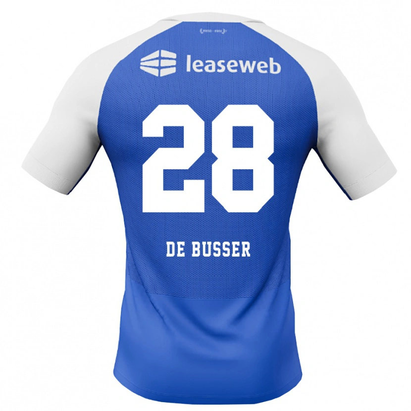 Danxen Criança Camisola Jari De Busser #28 Dodgerblue Vermelho Branco Alternativa 2026/27 Camisa