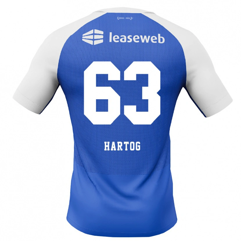 Danxen Criança Camisola Jasper Hartog #63 Dodgerblue Vermelho Branco Alternativa 2026/27 Camisa