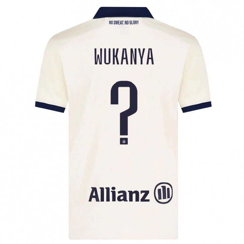 Danxen Criança Camisola Stéphane Wukanya #0 Beige Preto Alternativa 2026/27 Camisa