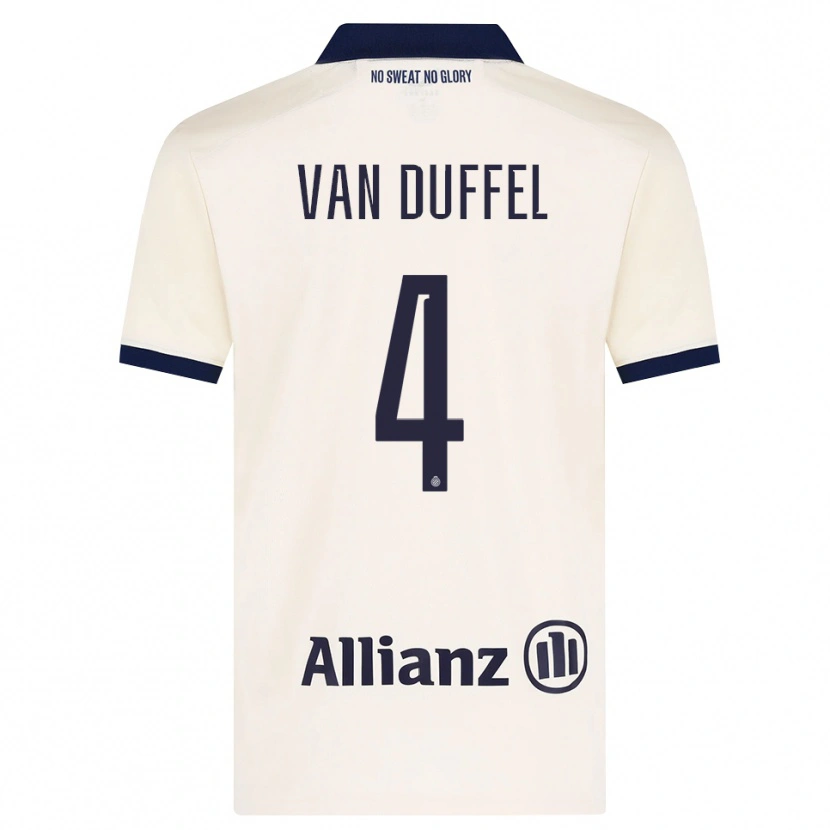 Danxen Criança Camisola Céderick Van Duffel #4 Beige Preto Alternativa 2026/27 Camisa