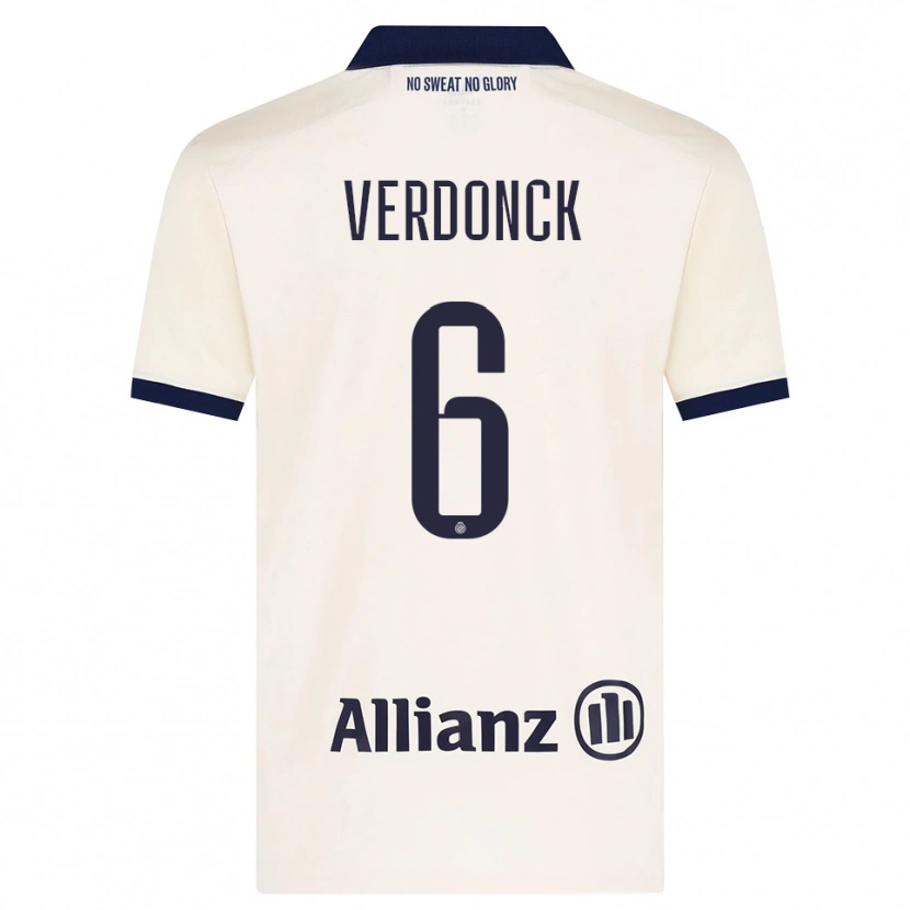 Danxen Criança Camisola Saar Verdonck #6 Beige Preto Alternativa 2026/27 Camisa