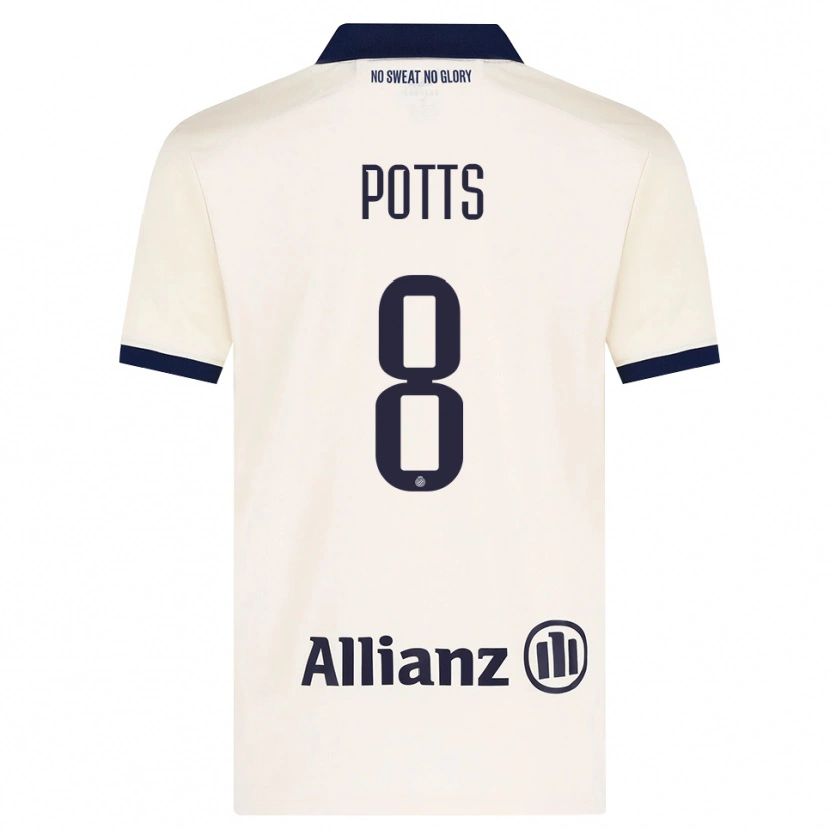 Danxen Criança Camisola Freddie Potts #8 Beige Preto Alternativa 2026/27 Camisa