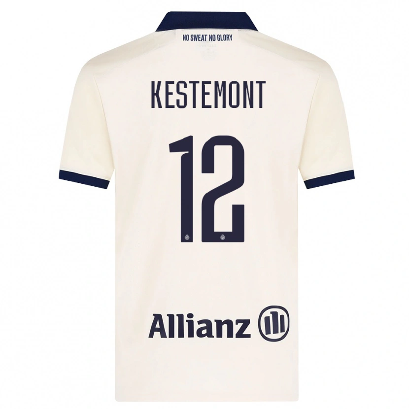 Danxen Criança Camisola Thibeau Kestemont #12 Beige Preto Alternativa 2026/27 Camisa
