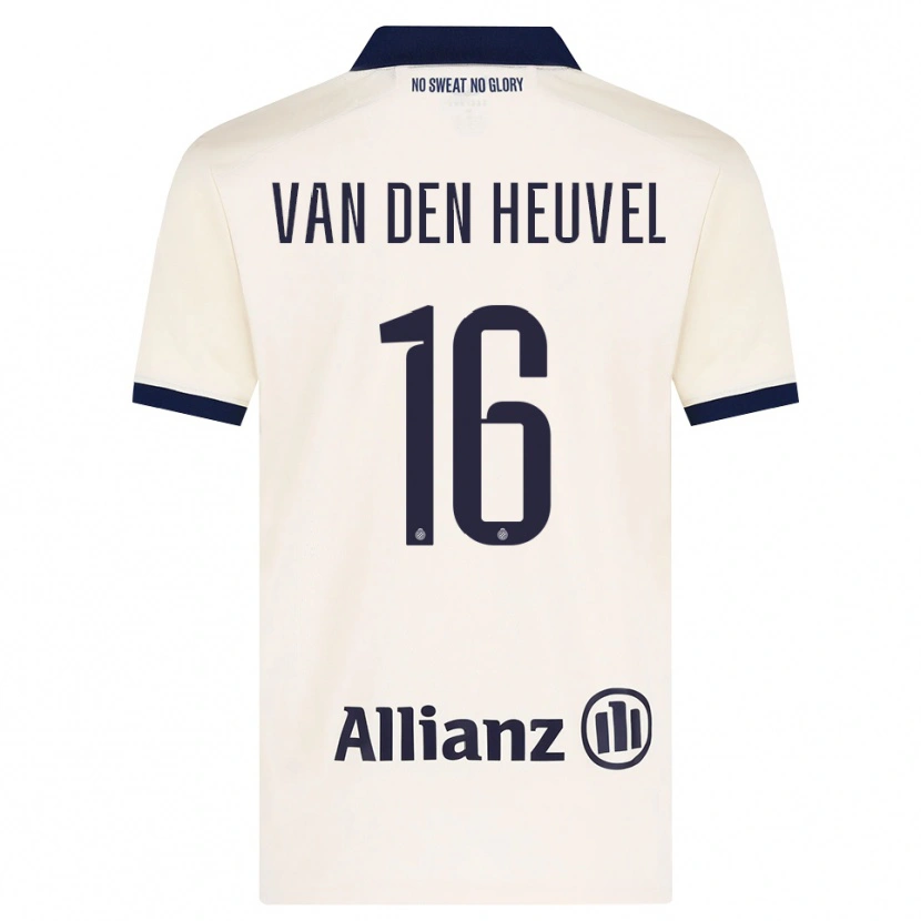 Danxen Criança Camisola Dani Van Den Heuvel #16 Beige Preto Alternativa 2026/27 Camisa