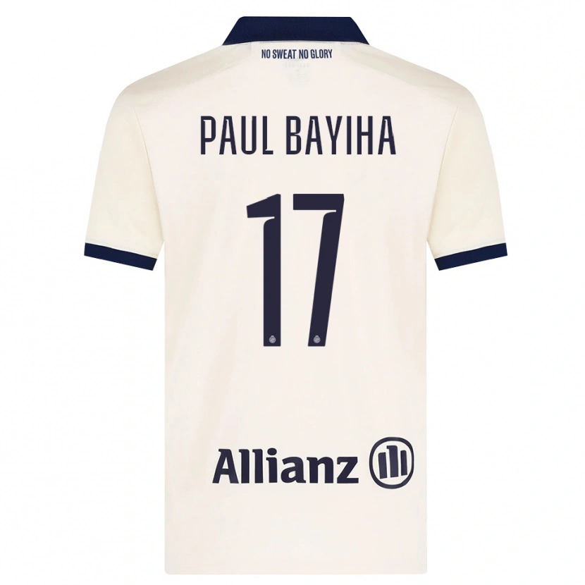 Danxen Criança Camisola Jean-Paul Bayiha #17 Beige Preto Alternativa 2026/27 Camisa