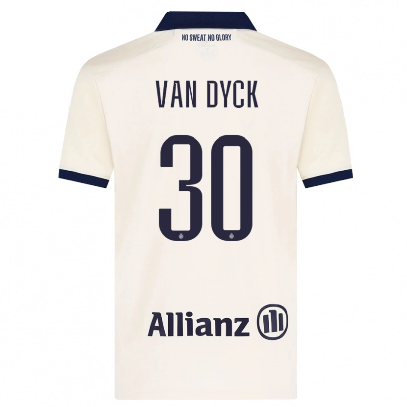 Danxen Criança Camisola Nell Van Dyck #30 Beige Preto Alternativa 2026/27 Camisa