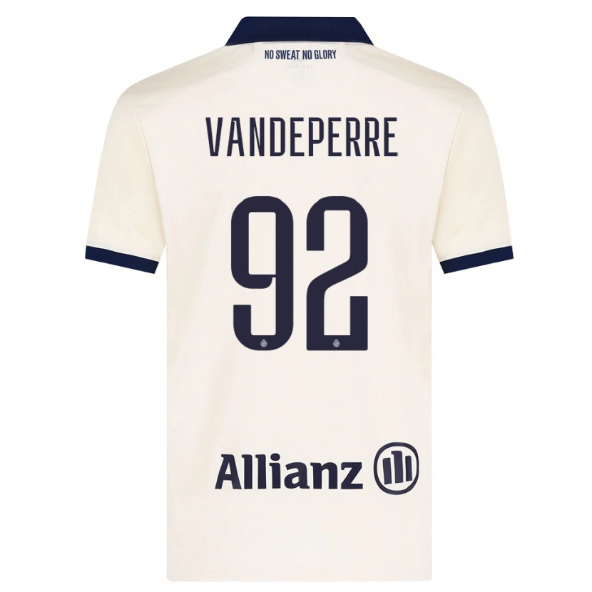 Danxen Criança Camisola Alexander Vandeperre #92 Beige Preto Alternativa 2026/27 Camisa