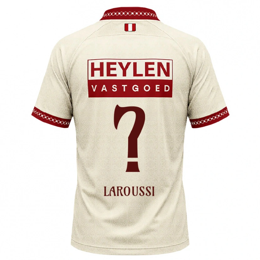 Danxen Criança Camisola Nizar Laroussi #0 Beige Vermelho Alternativa 2026/27 Camisa