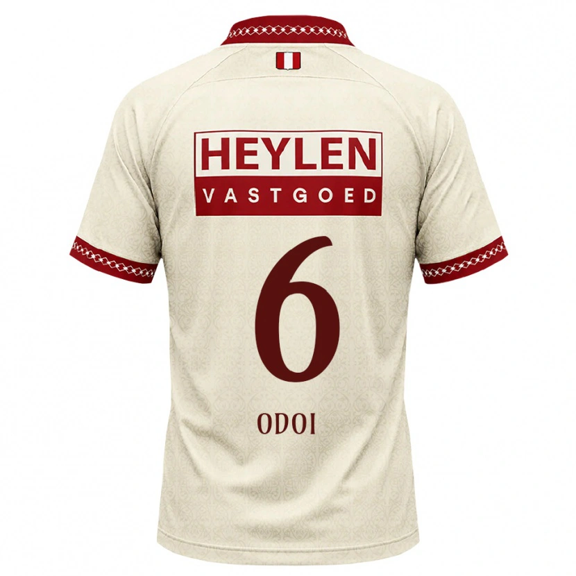 Danxen Criança Camisola Denis Odoi #6 Beige Vermelho Alternativa 2026/27 Camisa