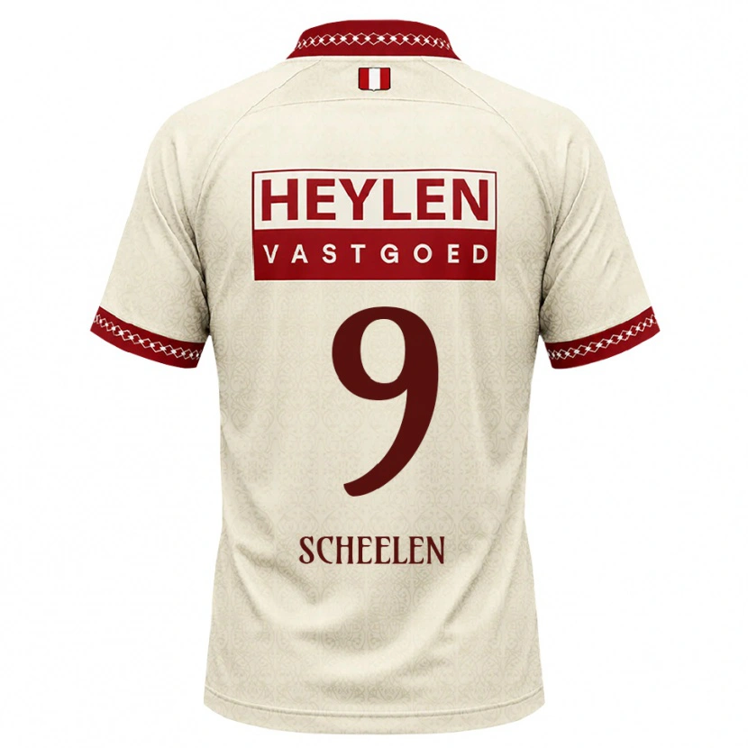 Danxen Criança Camisola Thijme Scheelen #9 Beige Vermelho Alternativa 2026/27 Camisa