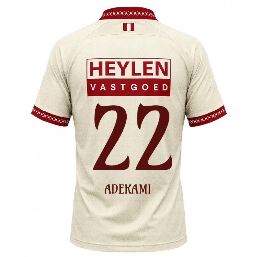 Danxen Criança Camisola Farouck Adekami #22 Beige Vermelho Alternativa 2026/27 Camisa