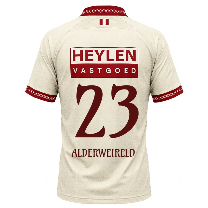 Danxen Criança Camisola Toby Alderweireld #23 Beige Vermelho Alternativa 2026/27 Camisa