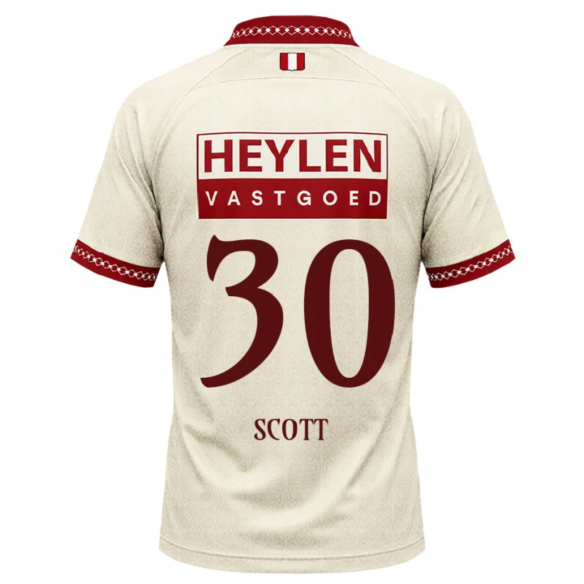 Danxen Criança Camisola Christopher Scott #30 Beige Vermelho Alternativa 2026/27 Camisa