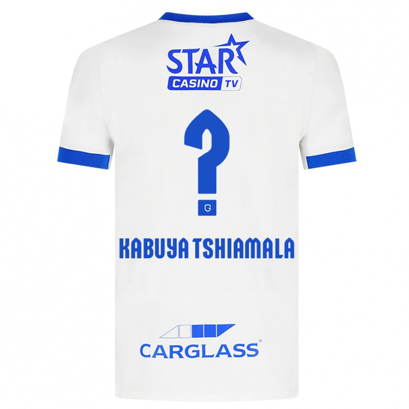 Danxen Criança Camisola Lino Kabuya Tshiamala #0 Branco Azul Alternativa 2026/27 Camisa