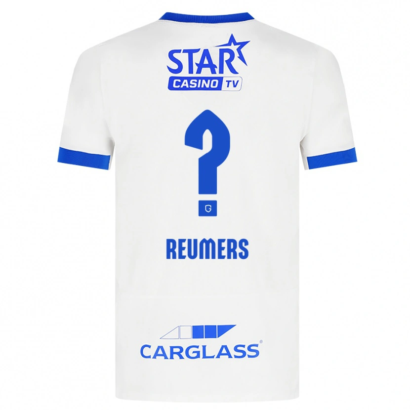 Danxen Criança Camisola Alexander Reumers #0 Branco Azul Alternativa 2026/27 Camisa