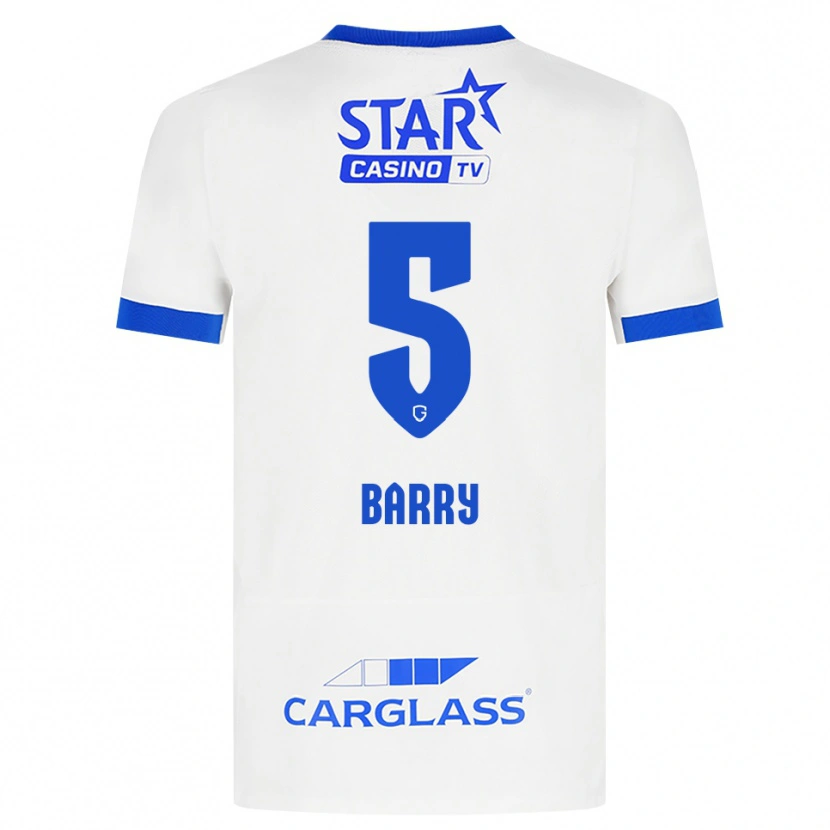 Danxen Criança Camisola Alpha Barry #5 Branco Azul Alternativa 2026/27 Camisa