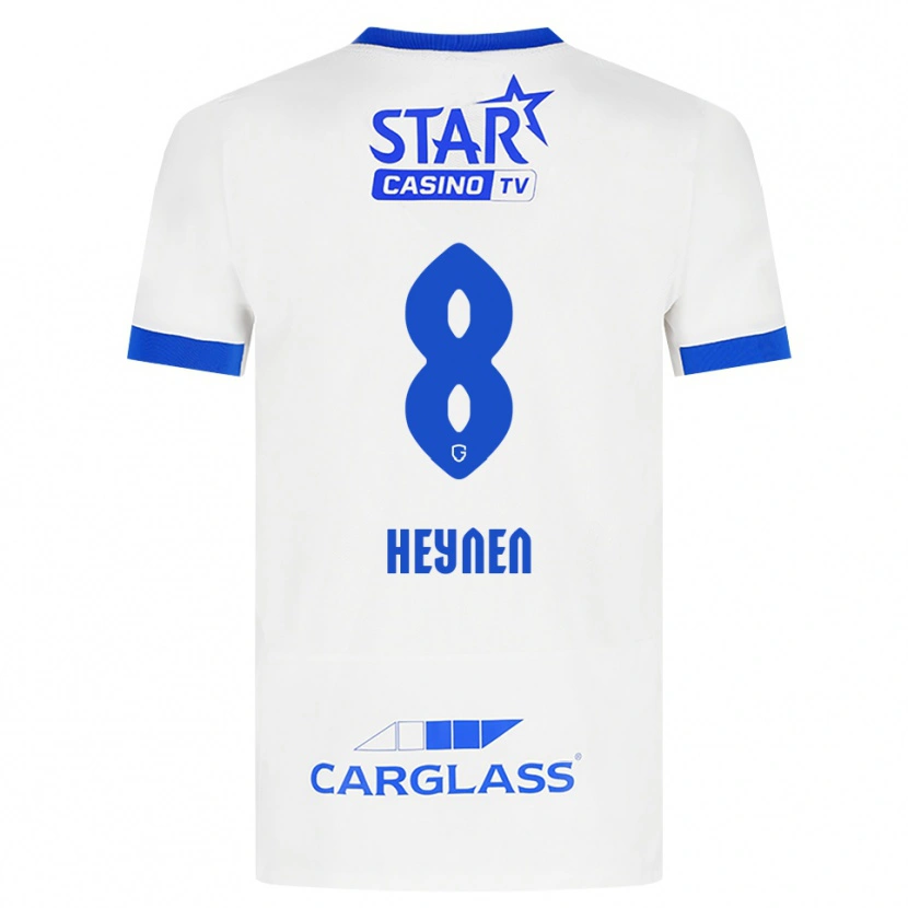 Danxen Criança Camisola Bryan Heynen #8 Branco Azul Alternativa 2026/27 Camisa