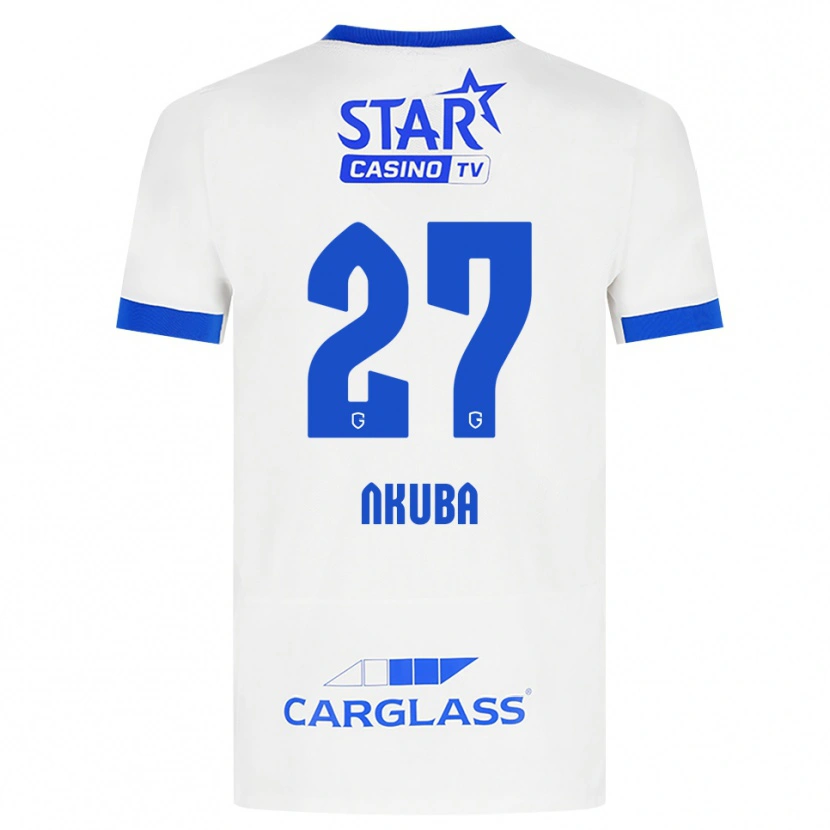 Danxen Criança Camisola Ken Nkuba #27 Branco Azul Alternativa 2026/27 Camisa