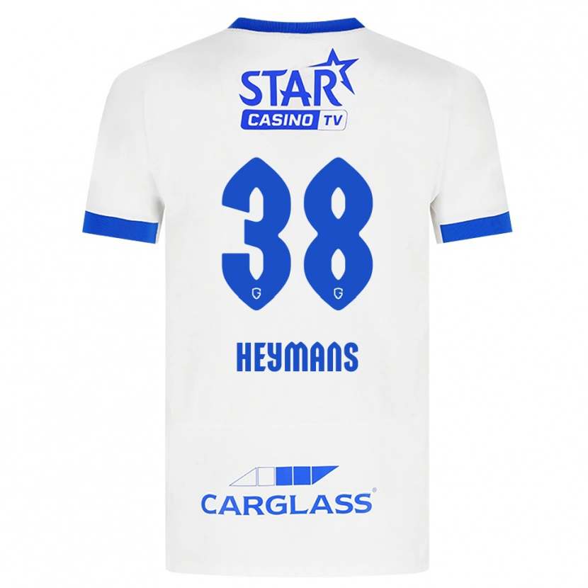 Danxen Criança Camisola Daan Heymans #38 Branco Azul Alternativa 2026/27 Camisa