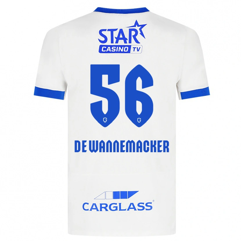 Danxen Criança Camisola August De Wannemacker #56 Branco Azul Alternativa 2026/27 Camisa