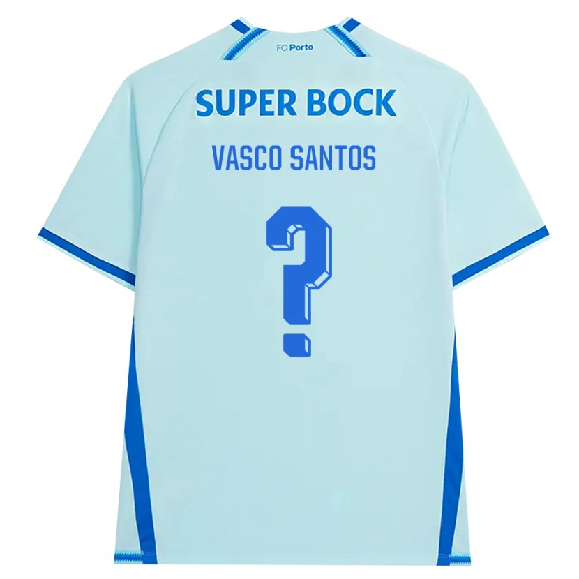 Danxen Criança Camisola Vasco Santos #0 Lightcyan Azul Terceiro 2026/27 Camisa