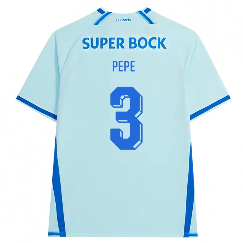 Danxen Criança Camisola Pepe #3 Lightcyan Azul Terceiro 2026/27 Camisa
