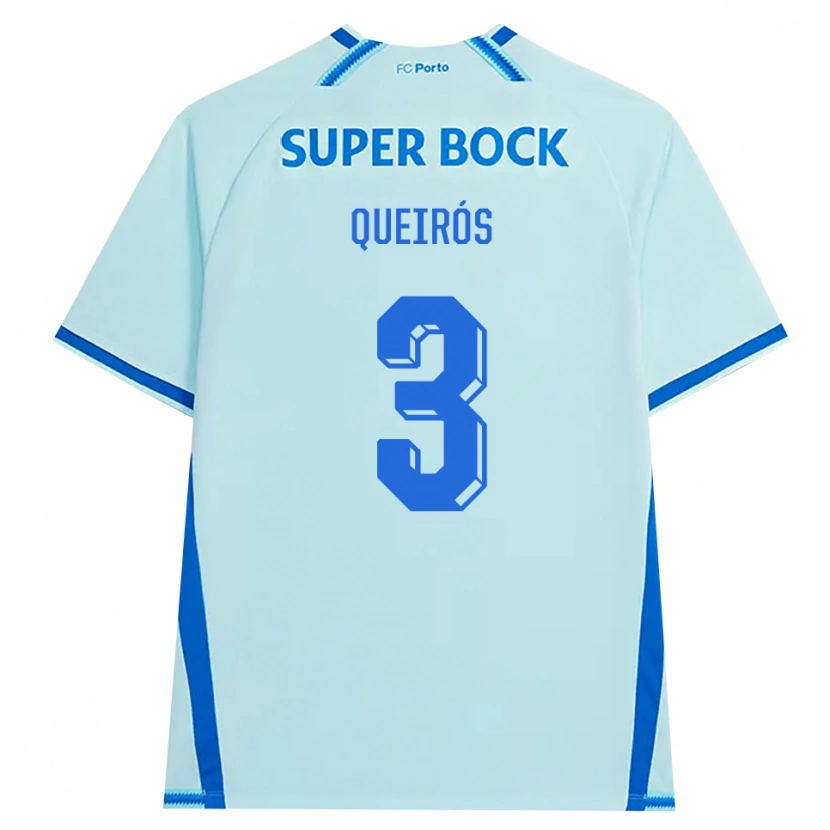 Danxen Criança Camisola Mariana Queirós #3 Lightcyan Azul Terceiro 2026/27 Camisa
