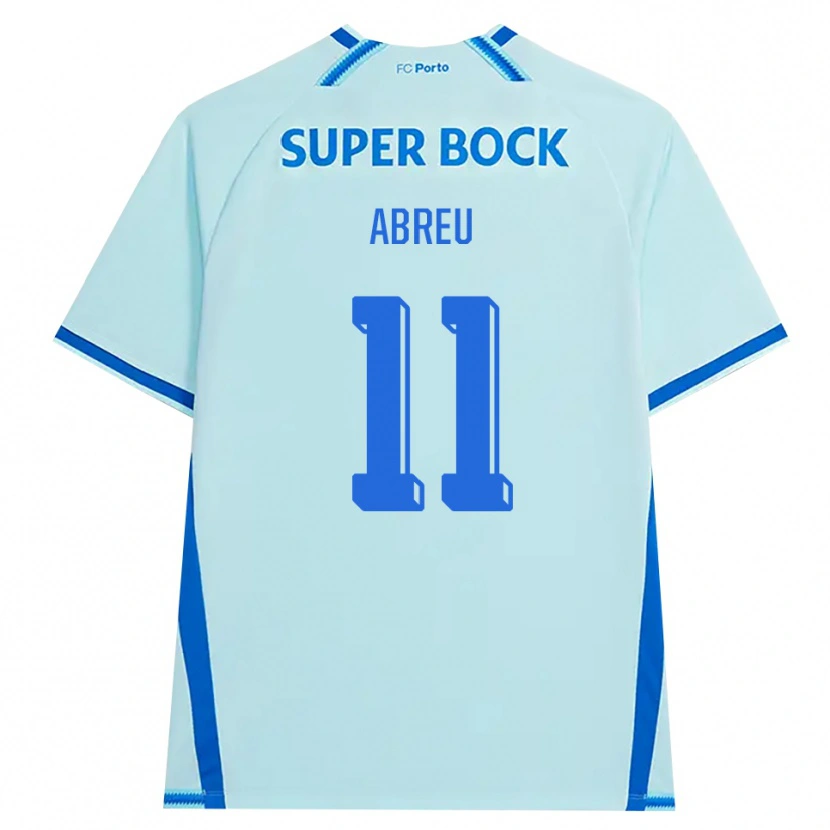 Danxen Criança Camisola João Abreu #11 Lightcyan Azul Terceiro 2026/27 Camisa