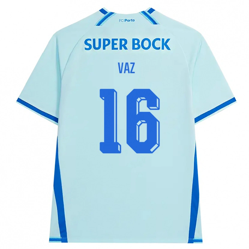 Danxen Criança Camisola Matilde Vaz #16 Lightcyan Azul Terceiro 2026/27 Camisa