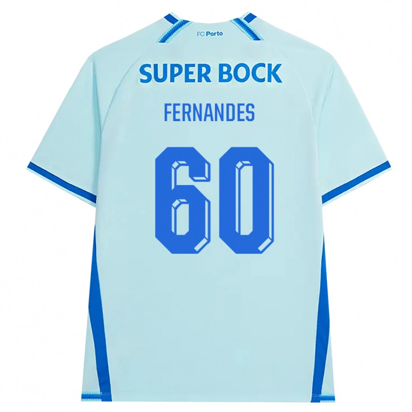 Danxen Criança Camisola Francisco Fernandes #60 Lightcyan Azul Terceiro 2026/27 Camisa