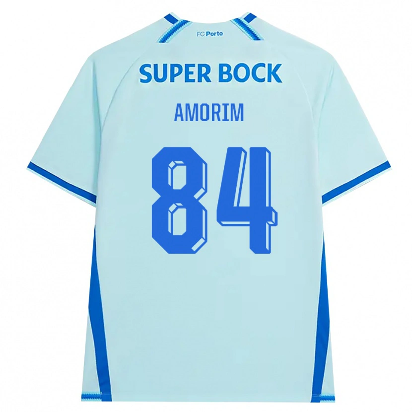 Danxen Criança Camisola Beatriz Amorim #84 Lightcyan Azul Terceiro 2026/27 Camisa