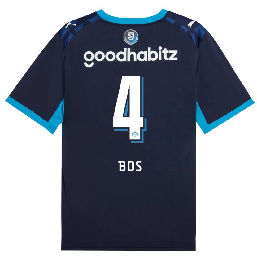 Danxen Criança Camisola Floris Bos #4 Dodgerblue Royalblue Terceiro 2026/27 Camisa