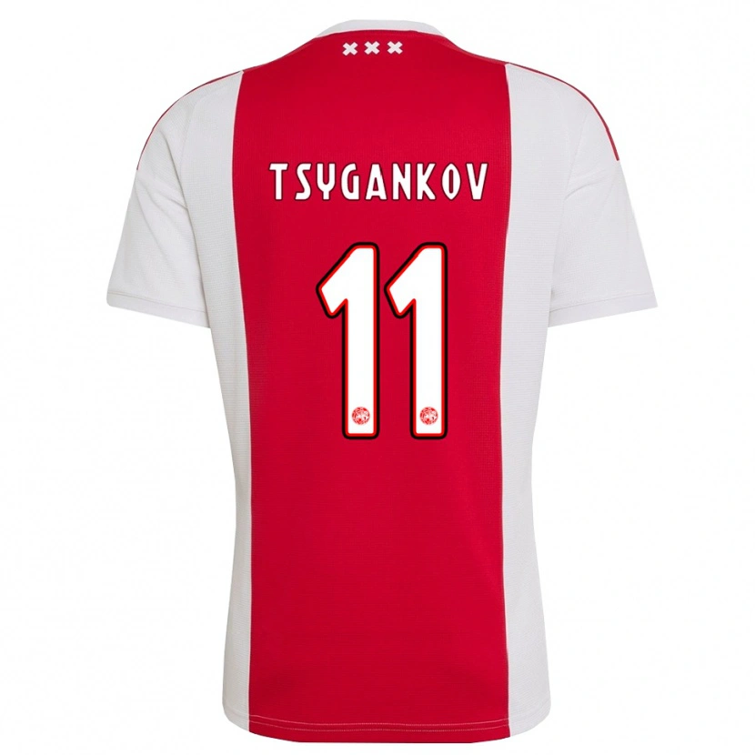 Danxen Criança Camisola Viktor Tsygankov #11 Vermelho Branco Amarelo Principal 2026/27 Camisa