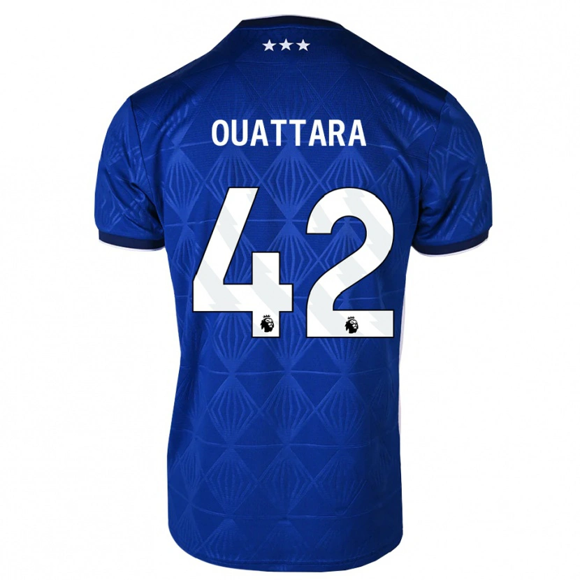 Danxen Criança Camisola Abdoul Ouattara #42 Azul Médio Branco Vermelho Principal 2026/27 Camisa