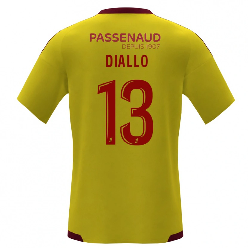 Danxen Criança Camisola Habib Diallo #13 Amarelo Vermelho Verde Alternativa 2026/27 Camisa