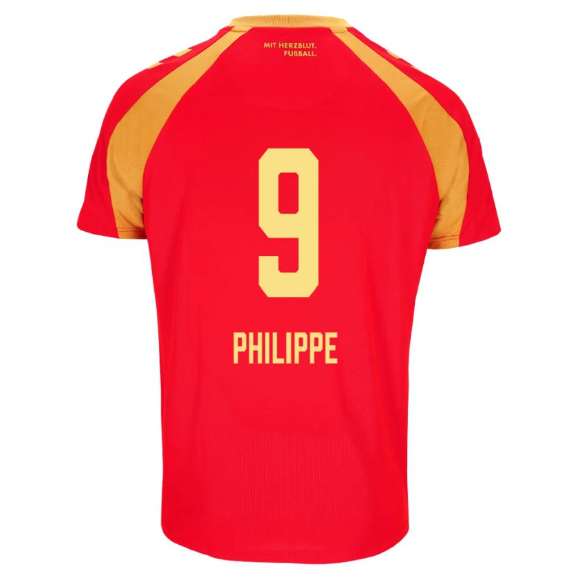 Danxen Criança Camisola Rayan Philippe #9 Vermelho Laranja Preto Alternativa 2026/27 Camisa
