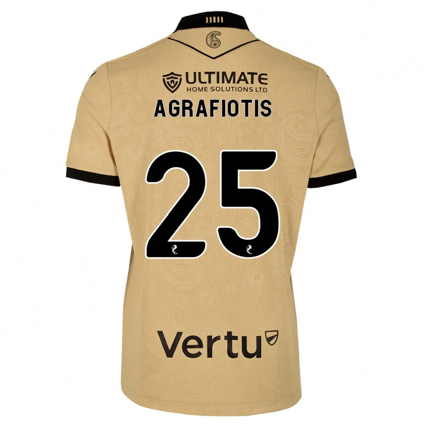 Danxen Criança Camisola Nikolas Agrafiotis #25 Madeira Queimada Preto Alternativa 2026/27 Camisa