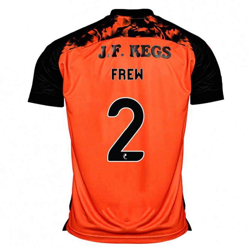 Danxen Homem Camisola Katie Frew #2 Laranja Preto Branco Principal 2026/27 Camisa