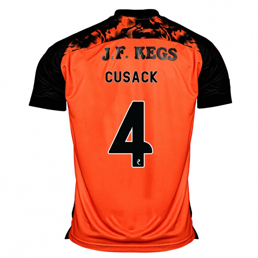 Danxen Homem Camisola Abbie Cusack #4 Laranja Preto Branco Principal 2026/27 Camisa