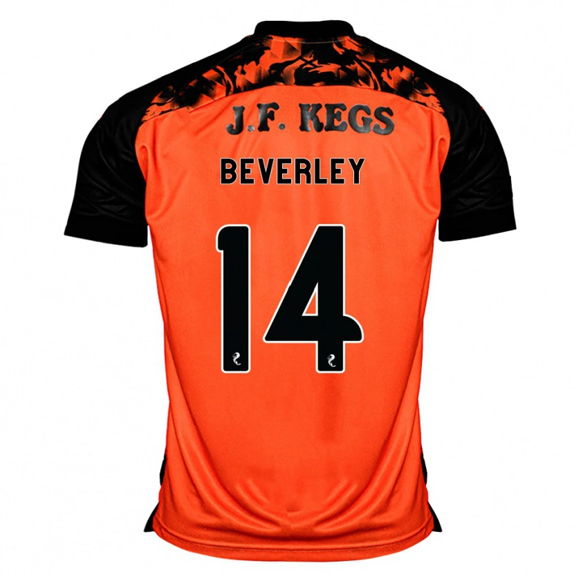 Danxen Homem Camisola Cian Beverley #14 Laranja Preto Branco Principal 2026/27 Camisa